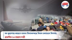 ঘন কুয়াশার কারণে দমদম বিমানবন্দরে বিমান চলাচলে বিপর্যয়, প্রভাবিত ১৩ হাজার যাত্রী