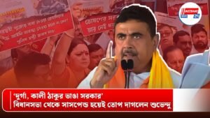 ‘দুর্গা, কালী ঠাকুর ভাঙা সরকার’, বিধানসভা থেকে সাসপেন্ড হয়েই তোপ দাগলেন শুভেন্দু