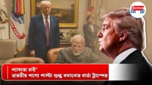 ন্যায্যতা চাই” – ভারতীয় পণ্যে পাল্টা শুল্ক বসানোর বার্তা ট্রাম্পের