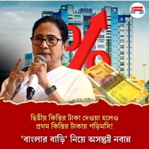 দ্বিতীয় কিস্তির টাকা দেওয়া হলেও প্রথম কিস্তির টাকায় গড়িমসি! ‘বাংলার বাড়ি’ নিয়ে অসন্তুষ্ট নবান্ন