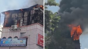 পুজোর শহরে অগ্নিকাণ্ড! আনোয়ার শাহ রোডে গেস্ট হাউসে দাউ দাউ করে আগুন