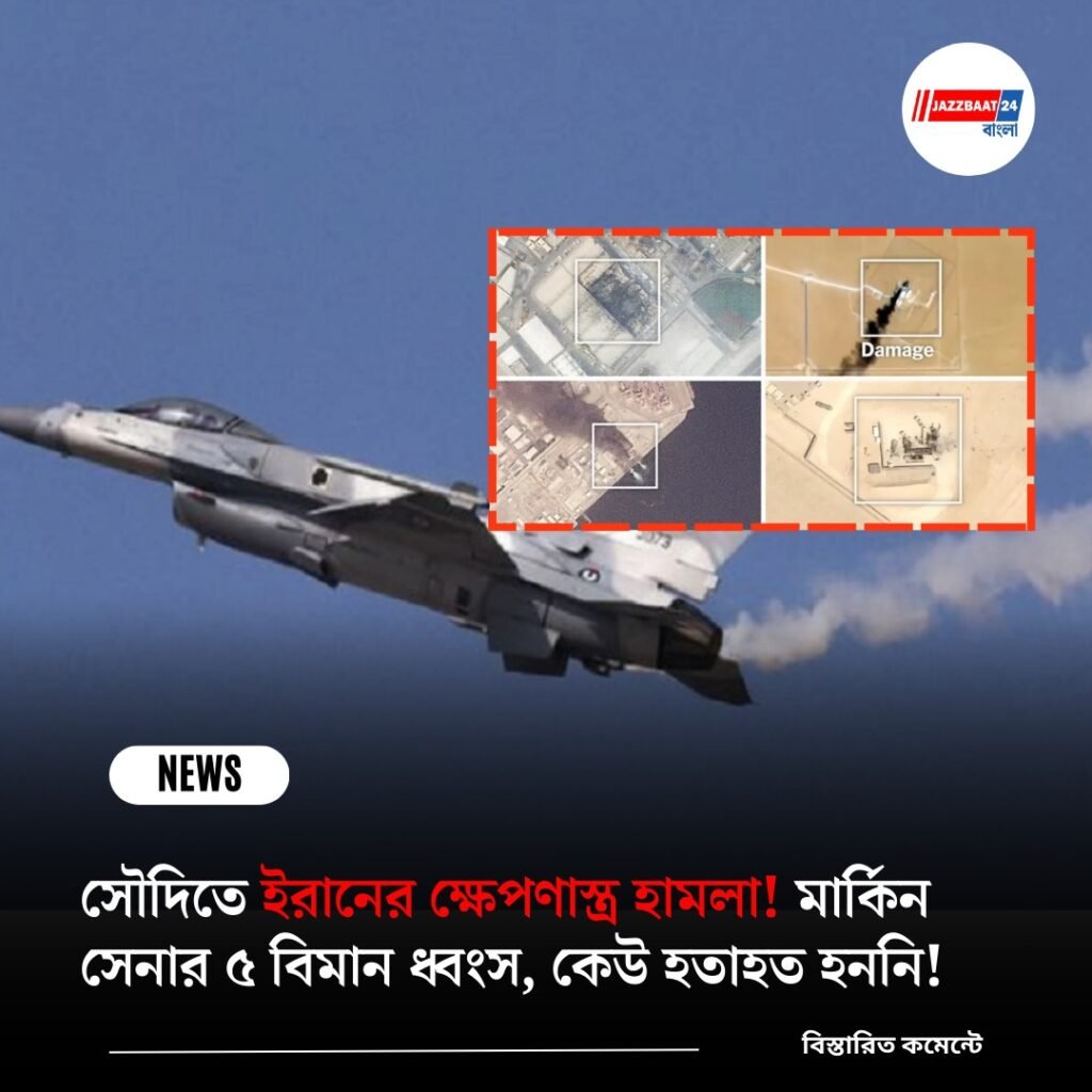 সৌদিতে ইরানের ক্ষেপণাস্ত্র হামলা! মার্কিন সেনার ৫ বিমান ধ্বংস, কেউ হতাহত হননি!