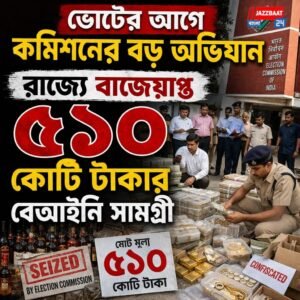 ভোটের আগে কমিশনের বড় অভিযান, রাজ্যে বাজেয়াপ্ত ৫১০ কোটি টাকার বেআইনি সামগ্রী